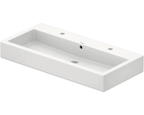 Lavoar dublu DURAVIT Vero 100x47 cm, alb lucios