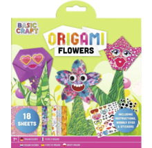 Set de origami cu flori, cu instrucțiuni, ochi mobili și abțibilduri