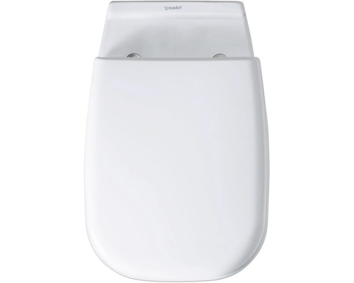 Sigla Duravit pe un capac de toaletă