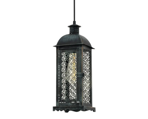 Lampa suspendată în stil felinar cu model filigranat