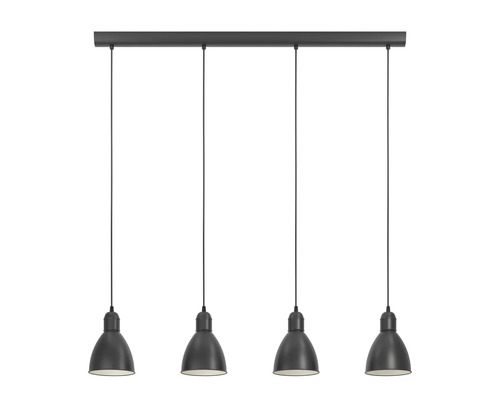 Lumină suspendată cu patru lămpi din metal
