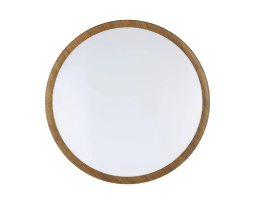 Plafonieră LED rotundă cu ramă din lemn