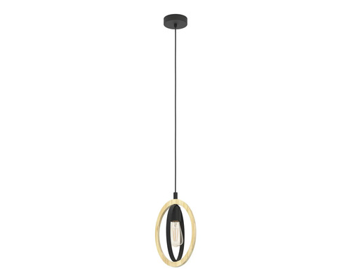 Lampa suspendată cu elemente din lemn și metal