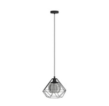 Lumină suspendată cu abajur geometric și bec