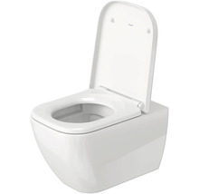 WC suspendat cu margine deschisă de spălare și capac WC ridicat