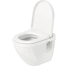 WC suspendat cu spălare profundă, cu margine deschisă și scaun de toaletă