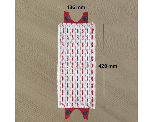 Mop cu dimensiunile 136 mm x 428 mm pentru sistemul de curățare a podelelor