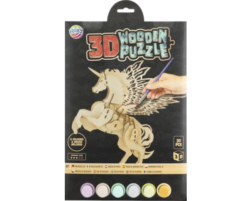 Puzzle lemn unicorn 3D