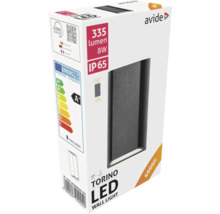 Aplică LED exterior Torino 8W 348 lumeni IP65, negru
