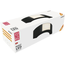 Aplică LED exterior Beirut 6W 313 lumeni IP54, negru