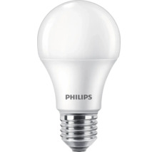 Set 2 becuri LED Philips E27 8W 806 lumeni, glob mat A60, lumină caldă