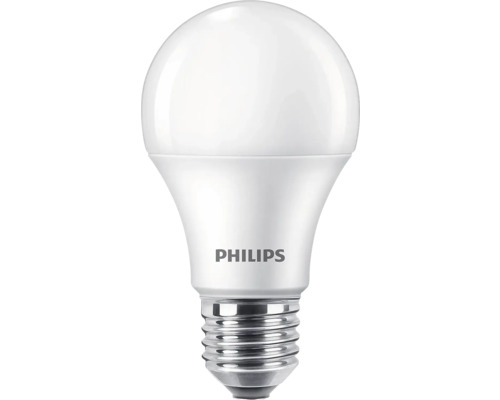 Set 2 becuri LED Philips E27 8W 806 lumeni, glob mat A60, lumină caldă Bec LED Philips