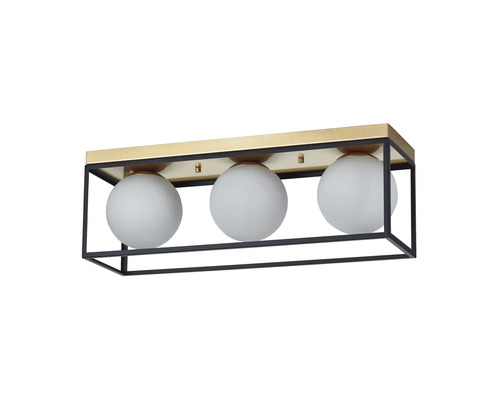 Plafonieră Fence E27 max. 3x15W, metal/negru
