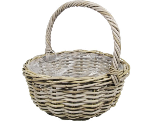 Coș împletit cu mâner