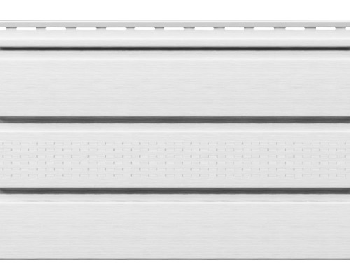 Prim-plan cu placaj exterior din plastic alb