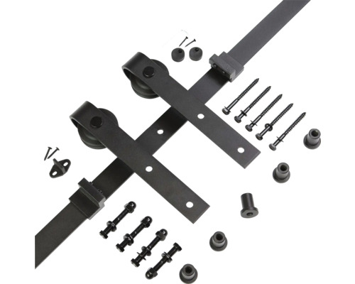 Set de feronerie pentru uși glisante cu șuruburi și piulițe