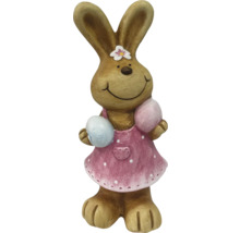 Figurină iepure Lafiora H 37 cm roz