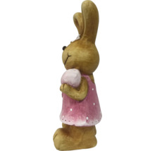 Figurină iepure Lafiora H 37 cm roz