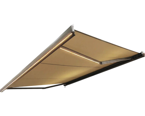 Copertină de terasă cu iluminare LED