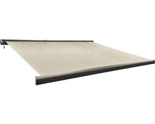 Marchiză/Copertină retractabilă casetată motorizată cu telecomandă Sonnino 4x3 m cu iluminare LED bej