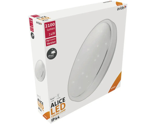 Ambalajul unei lămpi de tavan cu LED Avide Alice cu 2100 lumeni și grad de protecție IP44