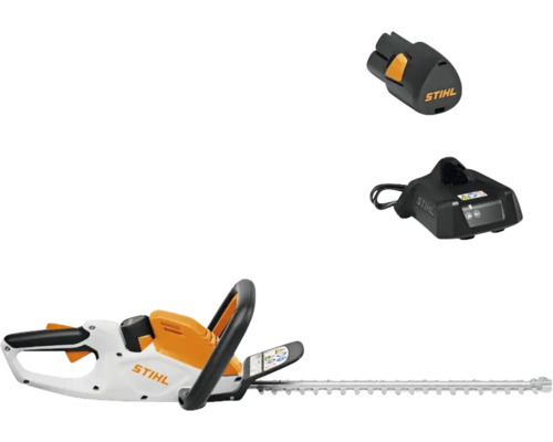 Foarfecă gard viu Stihl cu acumulator sistem AS HSA30, lungime tăiere 45cm Foarfecă de gard viu cu acumulator Stihl cu acumulator și încărcător