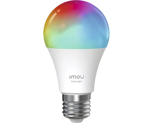 Bec LED RGB Imou E27 9W 806 lumeni, glob mat A60, conexiune WiFi