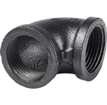 Cot negru din fontă maleabilă cu filet interior