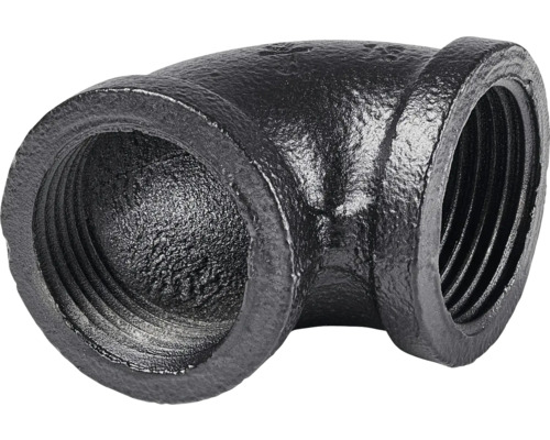 Cot negru din fontă maleabilă cu filet interior