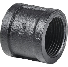 Racord negru din fontă maleabilă cu filet interior, dimensiune 3/4 inch