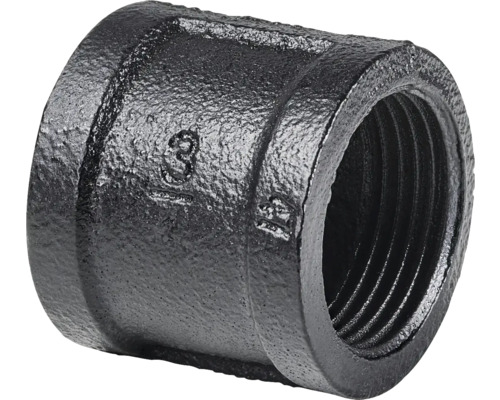 Racord negru din fontă maleabilă cu filet interior, dimensiune 3/4 inch