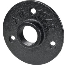 Placă de țeavă din fontă maleabilă neagră cu filet și găuri de fixare