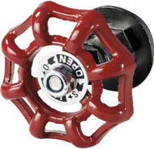 Roată metalică pentru robinet, roșie