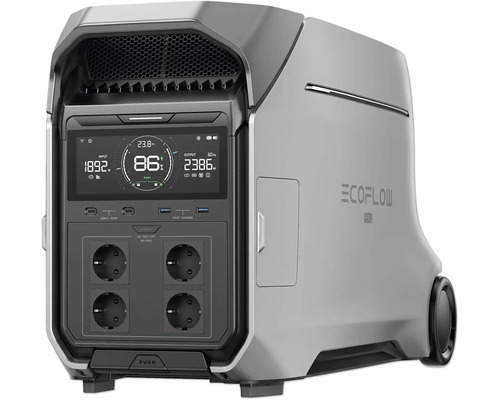 Stație de alimentare EcoFlow cu ecran, porturi USB și prize