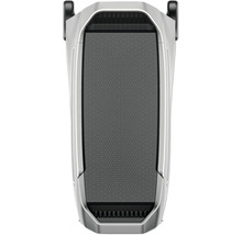 Vedere de sus a unui robot de tuns iarba argintiu