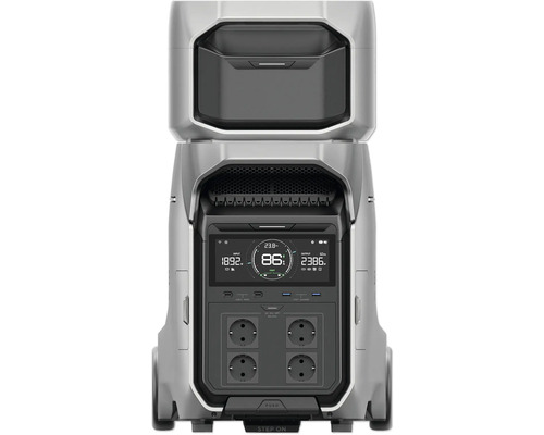 Stație de alimentare portabilă cu afișaj și prize multiple