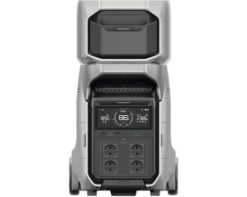 Stație electrică portabilă cu afișaj și prize