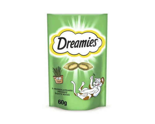Dreamies gustări pentru pisici cu iarbă-mâței, pachet de 60 de grame