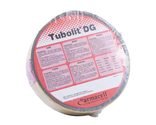 Bandă autoadezivă pentru izolare țevi Turbolit DG 50 mm 10 m Rolă bandă izolatoare Tubolit DG cu o lungime de 10 metri și o lățime de 50 milimetri