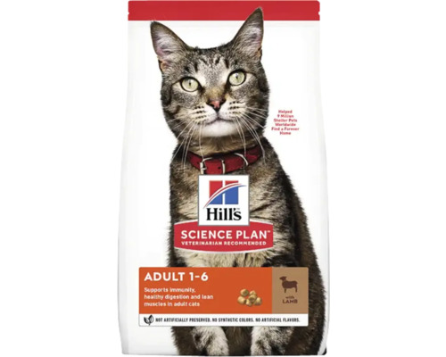 Hrană uscată pentru pisici Hill's SP Feline Adult cu miel și orez 1,5 kg