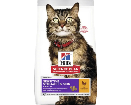 Hrană uscată pentru pisici Hill's SP Feline Adult Skin & Stomach cu pui 1,5 kg