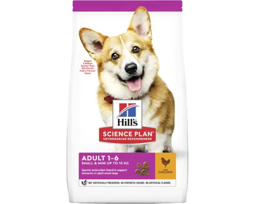 Hrană uscată pentru câini Hill's SP Canine Adult Small & Mini cu pui 6 kg