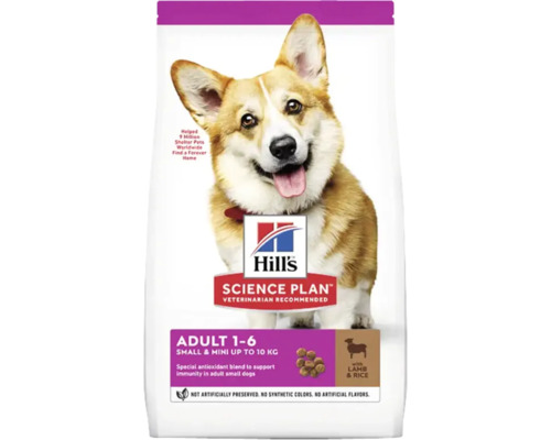 Hrană uscată pentru câini Hill's SP Canine Adult Small & Mini miel și orez 6 kg