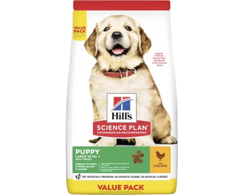 Hrană uscată pentru câini Hill's SP Canine Puppy Talie Mare cu pui 16 kg Value Pack