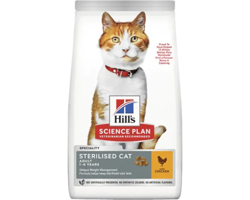 Hrană uscată pentru pisici Hill's SP Feline Adult Sterilised cu pui 1,5 kg