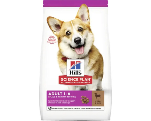 Hrană uscată pentru câini Hill's SP Canine Adult Small & Mini miel și orez 1,5 kg