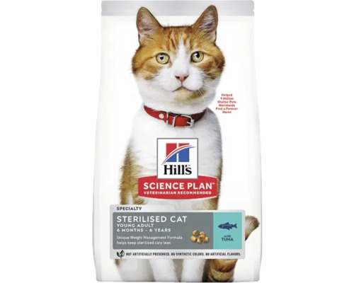 Hrană uscată pentru pisici Hill's SP Feline Adult Sterilised cu ton 1,5 kg