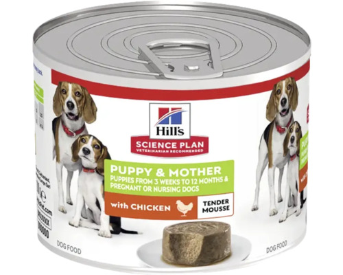 Hrană umedă pentru câini Hill's SP Puppy & Mother Tender Mousse cu pui 200 g