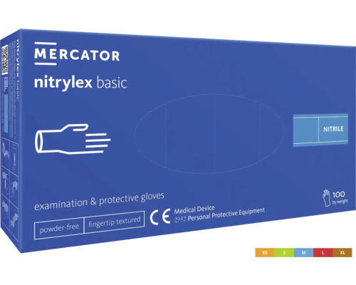 Mănuși de examinare Mercator Nitrylex Basic, fără pudră