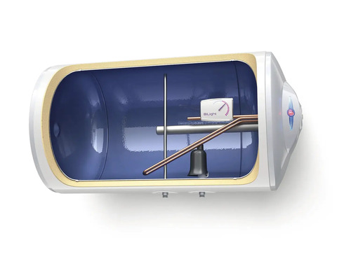 Secțiune transversală a unui încălzitor de apă care arată construcția sa internă